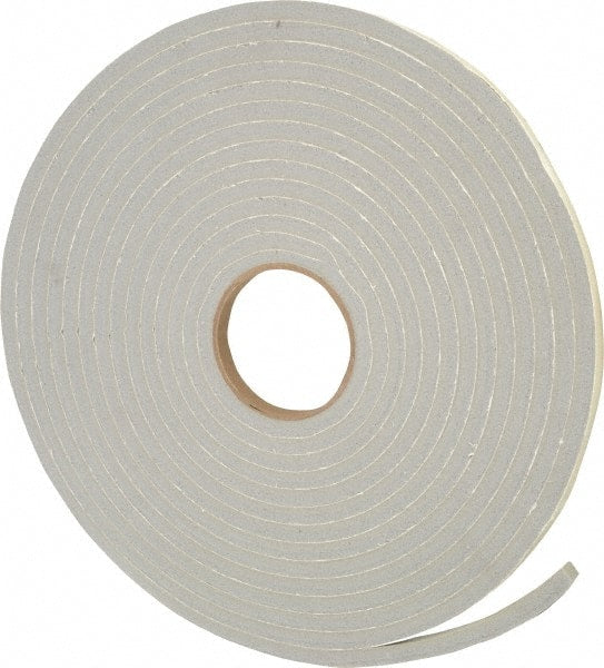 Made in USA - 30' x 1/2" x 3/8" Gray PVC Foam Roll - Exact Tooling