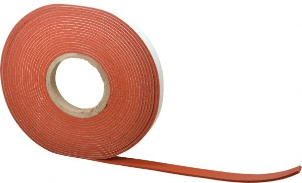 Made in USA - 30' x 3/4" x 1/8" Tan-Orange Silicone Foam Roll - Exact Tooling