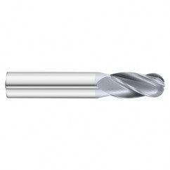 27/64 x 1 x 2-3/4 4 Flute Ball Nose  End Mill- Series 3200SD - Exact Tooling