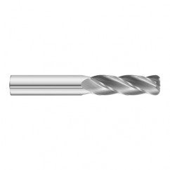 5/16 Dia. x 4 Overall Length 4-Flute .060 C/R Solid Carbide SE End Mill-Round Shank-Center Cut-Uncoated - Exact Tooling