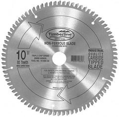 Amana Tool - 10" Diam, 5/8" Arbor Hole Diam, 60 Tooth Wet & Dry Cut Saw Blade - Carbide-Tipped, Chip Free Action, Standard Round Arbor - Exact Tooling