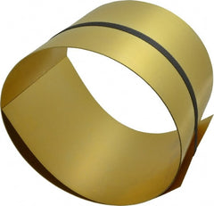 Made in USA - 5 Ft. Long x 6 Inch Wide x 0.02 Inch Thick, Roll Shim Stock - Brass - Exact Tooling