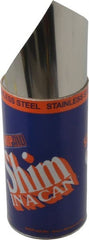 Made in USA - 1.25 m Long x 150 mm Wide x 0.05 mm Thick, Roll Shim Stock - Stainless Steel - Exact Tooling