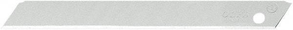 Olfa - 10 Piece Steel Utility Knife Blade - 80mm OAL, 3-5/32" Blade Length, 0.02" Blade Thickness - Exact Tooling