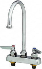 T&S Brass - Standard, 2 Way Design, Deck Mount, Workboard Deck Mount Faucet - 8-3/4 Inch Spout, Lever Handle - Exact Tooling