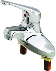 T&S Brass - Multi Position Handle, Deck Mounted Bathroom Faucet - One Handle, No Drain, Standard Spout - Exact Tooling