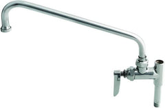 T&S Brass - Low Spout, Lever Design, Single Hole Mount, Add On Faucet for Pre Rinse Units - 12 Inch Spout, Lever Handle - Exact Tooling
