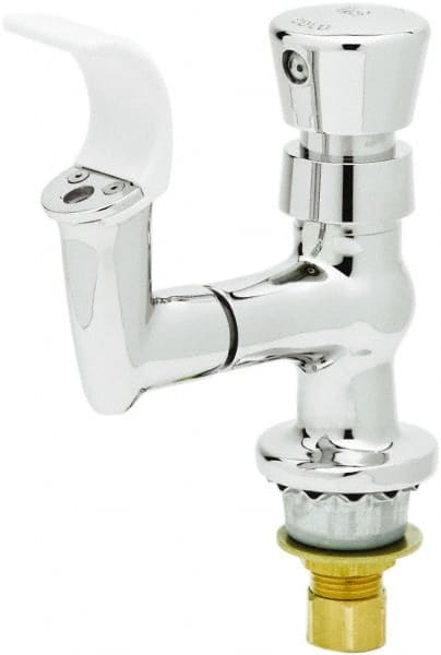 T&S Brass - Faucet Mount, Single Hole Deck Mounted Single Hole Faucet - Water Bubbler, Push Button Handle, Integral Spout, No Drain - Exact Tooling