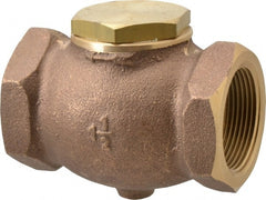 Conrader - 1-1/2" Bronze Check Valve - Inline, FNPT x FNPT - Exact Tooling