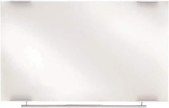 ICEBERG - 36" High x 48" Wide Dry Erase - Glass, Includes Marker, Eraser & Rail & Mounting Kit - Exact Tooling