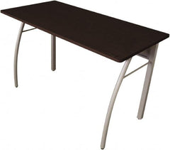 Linea Italia - Woodgrain Laminate Rectangular Desk - 47-1/4" Wide x 23-5/8" Deep x 29-1/2" High, Mocha & Gray - Exact Tooling