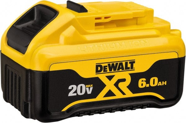 DeWALT - 20 Volt Lithium-Ion Power Tool Battery - 6 Ahr Capacity, 1 hr Charge Time, Series 20V Max - Exact Tooling