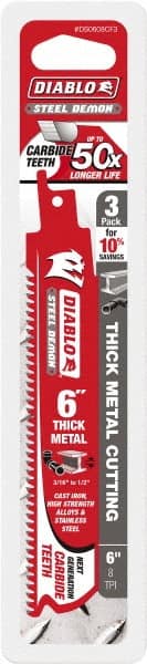 Freud - Reciprocating Saw Blades Blade Material: Carbide Blade Length (Inch): 6 - Exact Tooling