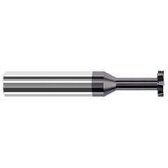 Harvey Tool - 1/8" Cut Diam, 1/16" Cut Width, 1/8" Shank, Staggered-Tooth Woodruff Keyseat Cutter - Exact Tooling