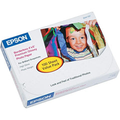 Epson - 4" x 6" White Photo Paper - Use with Inkjet Printers - Exact Tooling