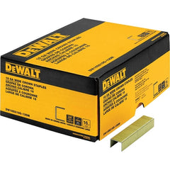 DeWALT - 1" Long x 1/16" Wide, 16 Gauge Crowned Construction Staple - Steel, Galvanized Finish - Exact Tooling