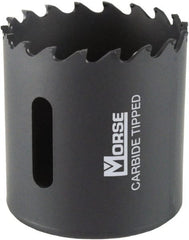 M.K. MORSE - 2-1/4" Diam, 1-15/16" Cutting Depth, Hole Saw - Carbide-Tipped Saw, Toothed Edge - Exact Tooling