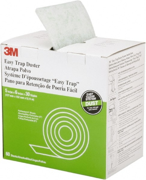Ability One - 6" Long x 5" Wide Synthetic Duster Cut-to-Length Roll - Snap-On, White - Exact Tooling