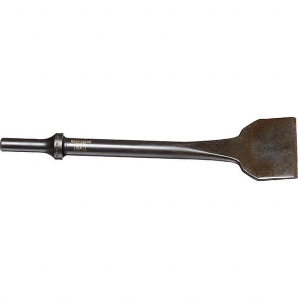Mayhew - 2" Head Width, 8-1/2" OAL, Scraper Punch - Round Drive, Round Shank, Steel - Exact Tooling