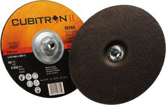 3M - 36 Grit, 9" Wheel Diam, 1/8" Wheel Thickness, Type 27 Depressed Center Wheel - Ceramic, 6,650 Max RPM - Exact Tooling