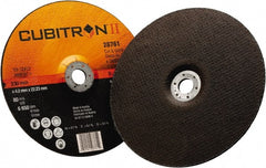 3M - 36 Grit, 9" Wheel Diam, 1/8" Wheel Thickness, 7/8" Arbor Hole, Type 27 Depressed Center Wheel - Ceramic, 6,650 Max RPM - Exact Tooling