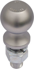 Vestil - 2-5/16" Diam, 2-1/2" Shank Length, Hitch Ball - 1" Shank Diam, 5,000 Lb Capacity, Chrome - Exact Tooling