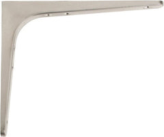 Sugatsune - 55 Lb Capacity, Satin Stainless Steel Coated, Shelf Bracket - 5-7/8" Long, 7-1/8" Wide - Exact Tooling