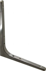 Sugatsune - 62 Lb Capacity, Satin Stainless Steel Coated, Shelf Bracket - 7-7/8" Long, 9-7/16" Wide - Exact Tooling