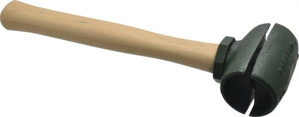 Garland - 2-1/2 Lb Head 1-3/4" Face Malleable Iron Split Head Hammer without Faces - Wood Handle - Exact Tooling