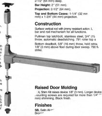 Yale - Flatbars Hand: RHR Rating: Fire Rated - Exact Tooling