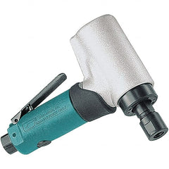 Dynabrade - 1/4" Collet, Angle Handle, Air Angle Die Grinder - 20,000 RPM, Front Exhaust, 27.99 CFM, 0.5 hp, 90 psi, 1/4 NPT Inlet - Exact Tooling