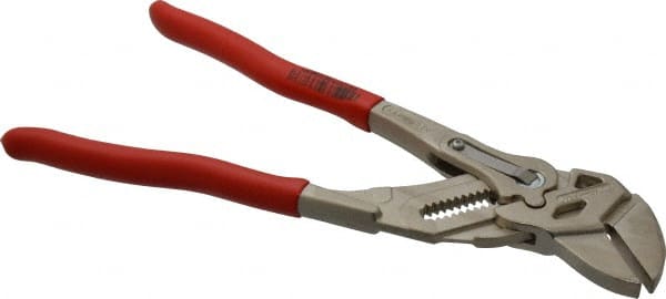 Knipex - 10" OAL, Pipe Wrench Tongue & Groove Pliers - Smooth Smooth Jaws, Standard Head - Exact Tooling