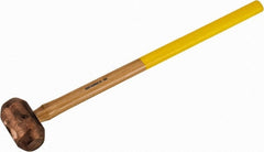 Cook Hammer - 10 Lb Head Nonsparking Mallet - 31" OAL, Wood Handle - Exact Tooling