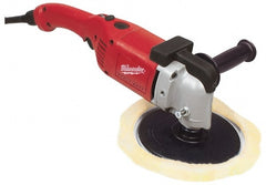 Milwaukee Tool - 7" Pad Diam, 2,800 RPM, Handheld Electric Polisher - 5/8-11" Spindle Thread, 11 Amps, 120 Volts - Exact Tooling