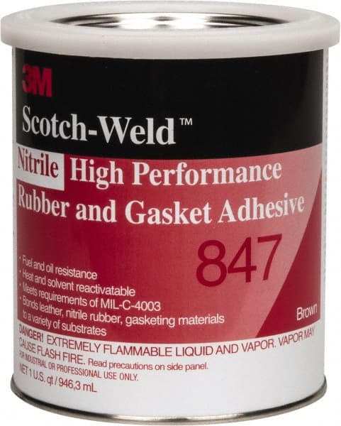 3M - 32 oz Can Brown Butyl Rubber Gasket Sealant - 300°F Max Operating Temp, Series 847 - Exact Tooling