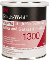 3M - 32 oz Can Yellow Butyl Rubber Gasket Sealant - 300°F Max Operating Temp, 4 min Tack Free Dry Time, Series 1300 - Exact Tooling