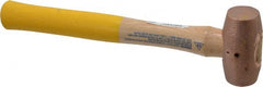 Cook Hammer - 1-1/2 Lb Head Nonsparking Mallet - 13" OAL, Wood Handle - Exact Tooling