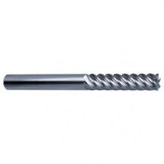 10mm Dia. - 100mm OAL - 45° Helix Bright Carbide End Mill - 6 FL - Exact Tooling