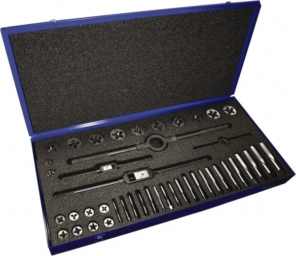 Vermont Tap & Die - 1/4-20 to 1-12 Tap, Tap and Die Set - Carbon Steel, High Speed Steel Taps, Adjustable - Exact Tooling