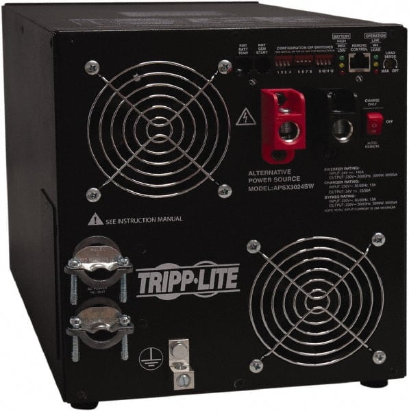 Tripp-Lite - Hardwire Connection, 24 VDC Input, 230 Output, 6,000 Peak Wattage, Surface Mount Power Inverter - 8.9" Wide x 10.08" Deep x 10-2/25" High, 3,000 Watt Continuous Output Power, Fan Cooled - Exact Tooling