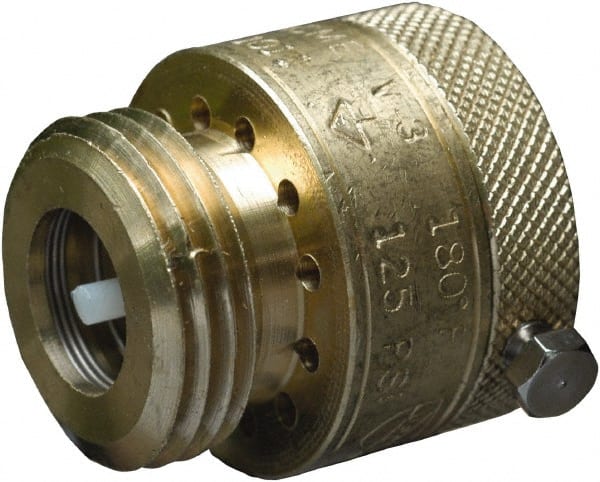 CASH ACME - 3/4" Pipe, 125 Max psi, 2 Color Warning Insulated Brass, Hose Connection Vacuum Breaker - Buna-N Seal, Stainless Steel Spring, FNPT x MNPT End Connections - Exact Tooling