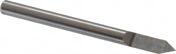 Value Collection - 60° Incl Angle, 1/8" Shank Diam, 1-1/2" OAL, 1/8" Cut Diam, Conical Engraving Cutter - 0.108" LOC, Right Hand Cut, Micrograin Solid Carbide, Uncoated - Exact Tooling
