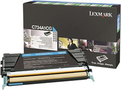 Lexmark - Cyan Toner Cartridge - Use with Lexmark C734, C736, X734, X738 - Exact Tooling