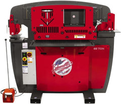 Edwards Manufacturing - 9-3/4" Throat Depth, 65 Ton Punch Pressure, 1-1/16" in 3/4" Punch Capacity Ironworker - 1 Phase, 230 Volts - Exact Tooling