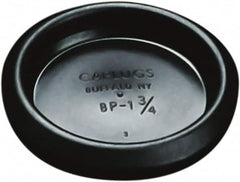 Caplugs - Button Finishing Plug for 0.02 to 0.1" Thick Panels, - 1.55" ID, 1.85 OD, 0.35" Deep, Low-Density Polyethylene, Black - Exact Tooling