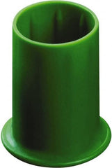 Caplugs - 0.357" ID, Round Head Vented Cap - 0.69" OD, 15/16" Long, Thermoplastic Rubber, Blue - Exact Tooling