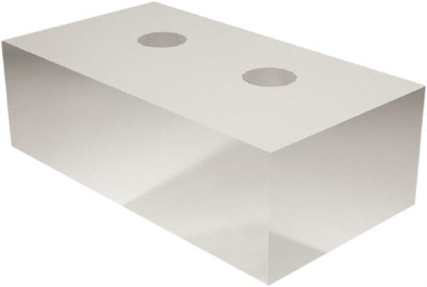 Schunk - 125mm Wide x 100mm High x 68mm Thick, Flat/No Step Vise Jaw - Soft, Aluminum, Moveable Jaw, Compatible with KSC 125 Vises - Exact Tooling