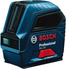 Bosch - 2 Beam 50' Max Range Self Leveling Cross Line Laser - ±5/16\x94 at 30' Accuracy, Battery Included - Exact Tooling