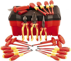 Wiha - 22 Piece Insulated Pliers, Slim Screwdrivers, Nut Driver & T-Handle Hand Tool Set - Comes in Box - Exact Tooling
