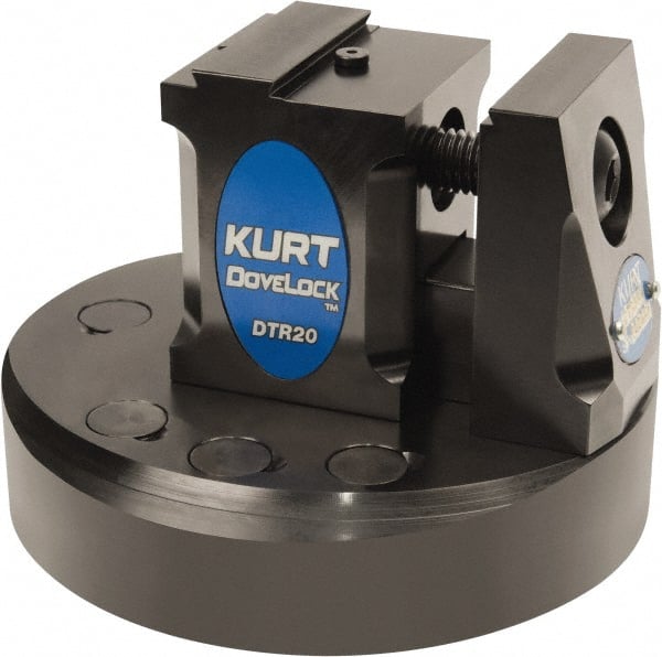 Kurt - 2" Jaw Width, 3-7/8" High x 5.38" Long x 5-3/8" Wide Dovetail Reversible Vise - For Use with 4 & 5 Axis Workholding Systems - Exact Tooling